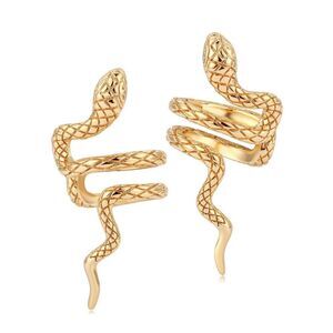 NWT 18K Gold Plated Snake Earring Cuffs